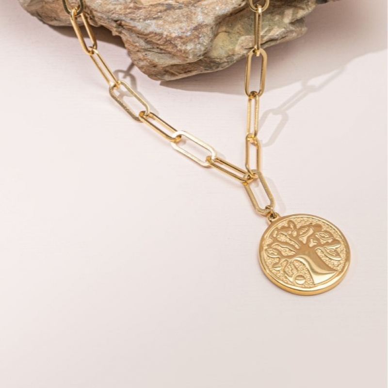 Luxury Lifestyle Us - Collier pendentif rond Carlidana style européen