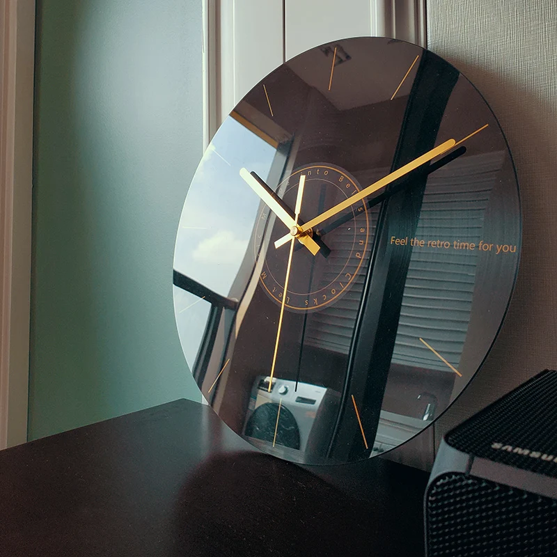 Luxury Lifestyle Us - Horloge murale silencieuse de luxe salon
