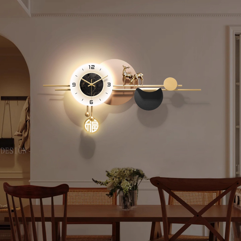 Luxury Lifestyle Homes - Horloges murales intérieures de luxe légères