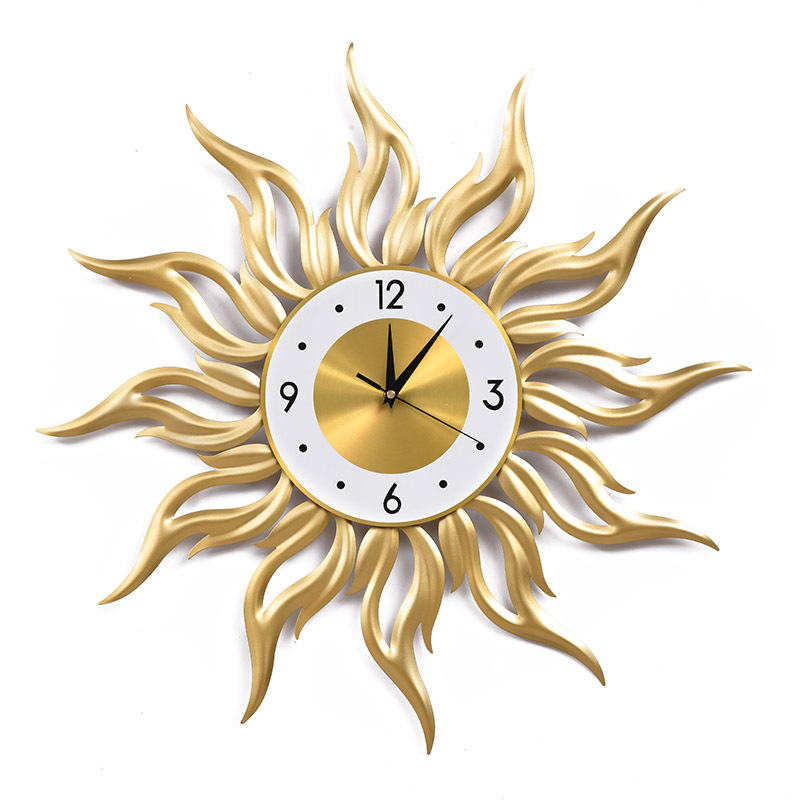 Luxury Lifestyle Homes - Horloge murale dorée nordique, grande horloge