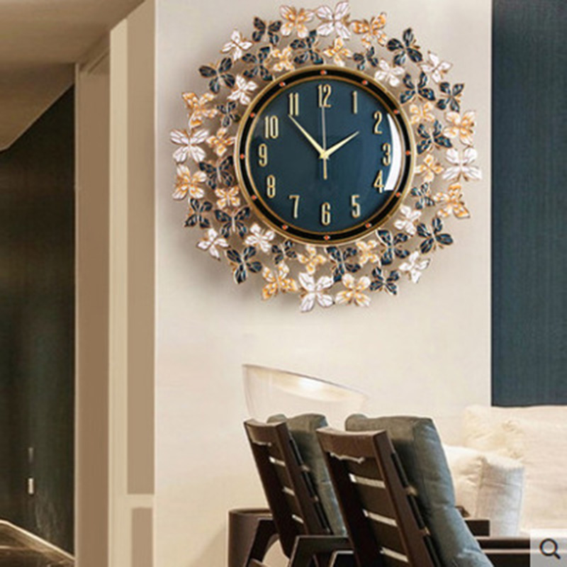 Luxury Lifestyle Homes - Horloge murale papillon en émail, salon,