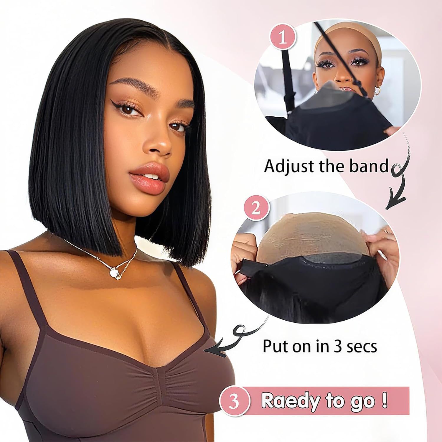Perruque courte bob Smilegirl  - Luxury Lifestyle Us avis et prix